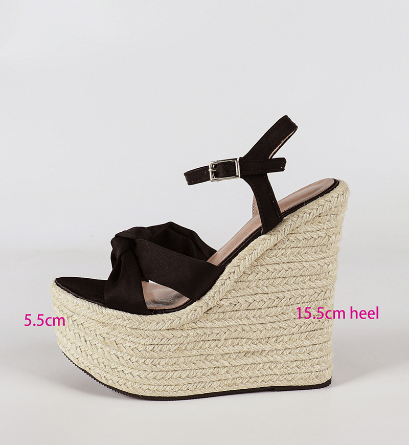 Wedge Espadrille Women - LIHUAMAO Zapatos de Tacón de 15.5cm