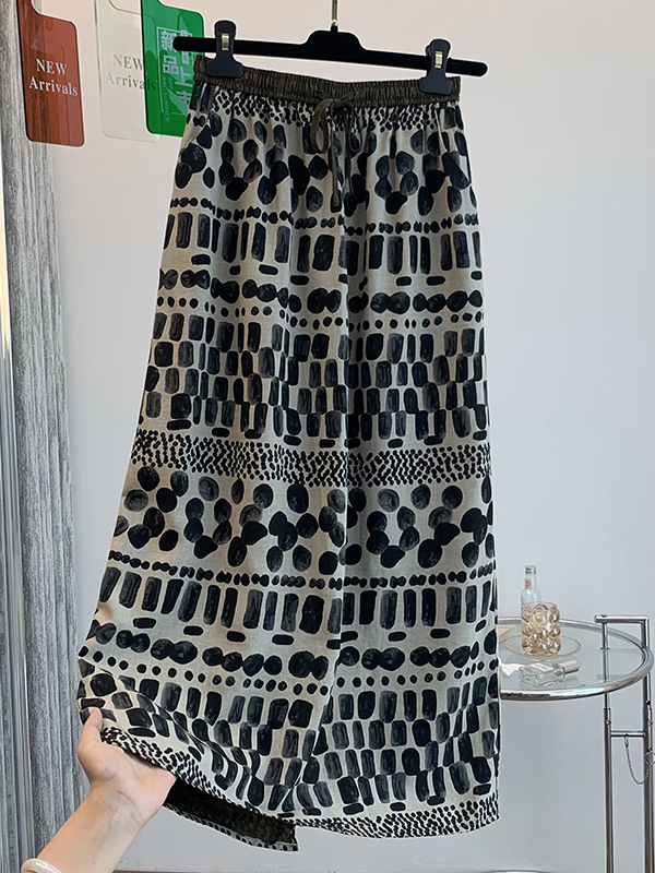 Midi Skirt Floral - Falda midi holgada y ligera con