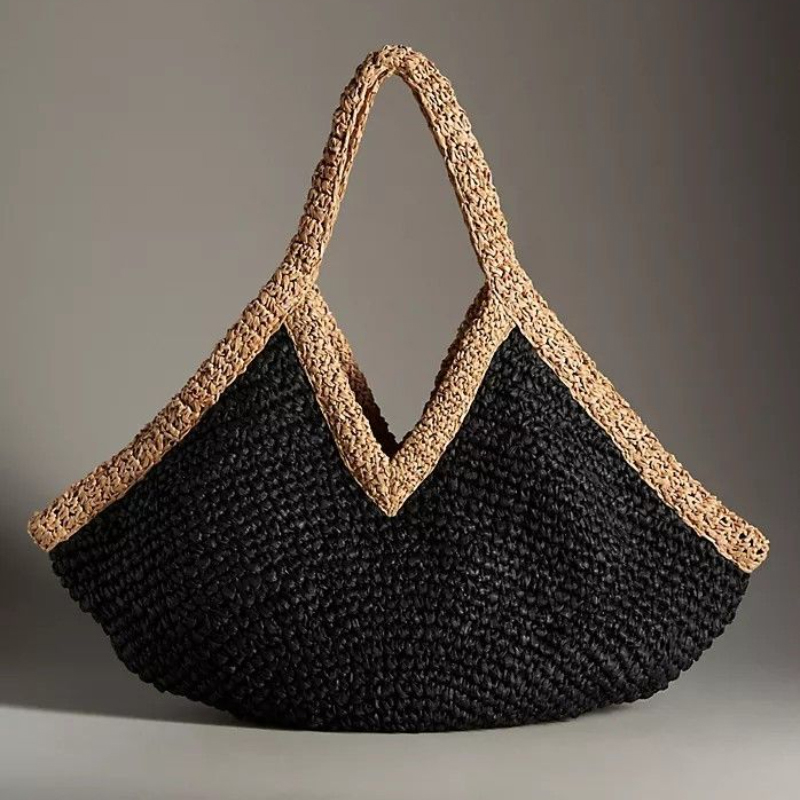 Crochet Bag Raffia - Bolso de Mano Tejido a Mano,