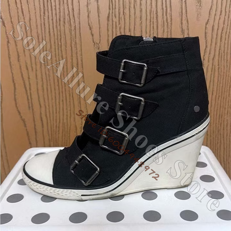 Wedge Espadrille Women - Zapatillas de cuña de caña alta