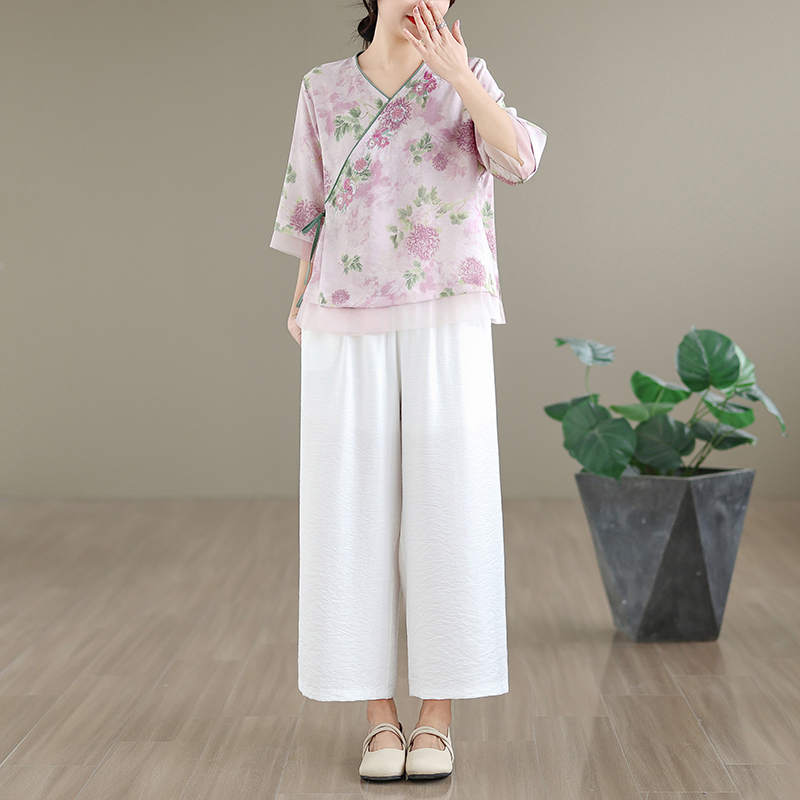 Elegante Conjunto de Moda Casu - Linen Pant Wide reseña y precio