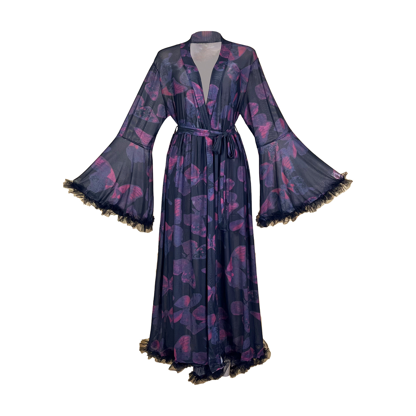 Bata de verano transparente de - Kimono Sheer Floral reseña y precio