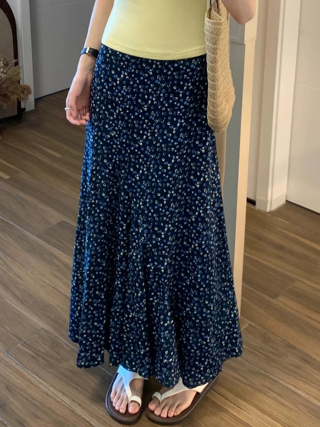 Falda midi de talla grande con - Midi Skirt Floral reseña y precio