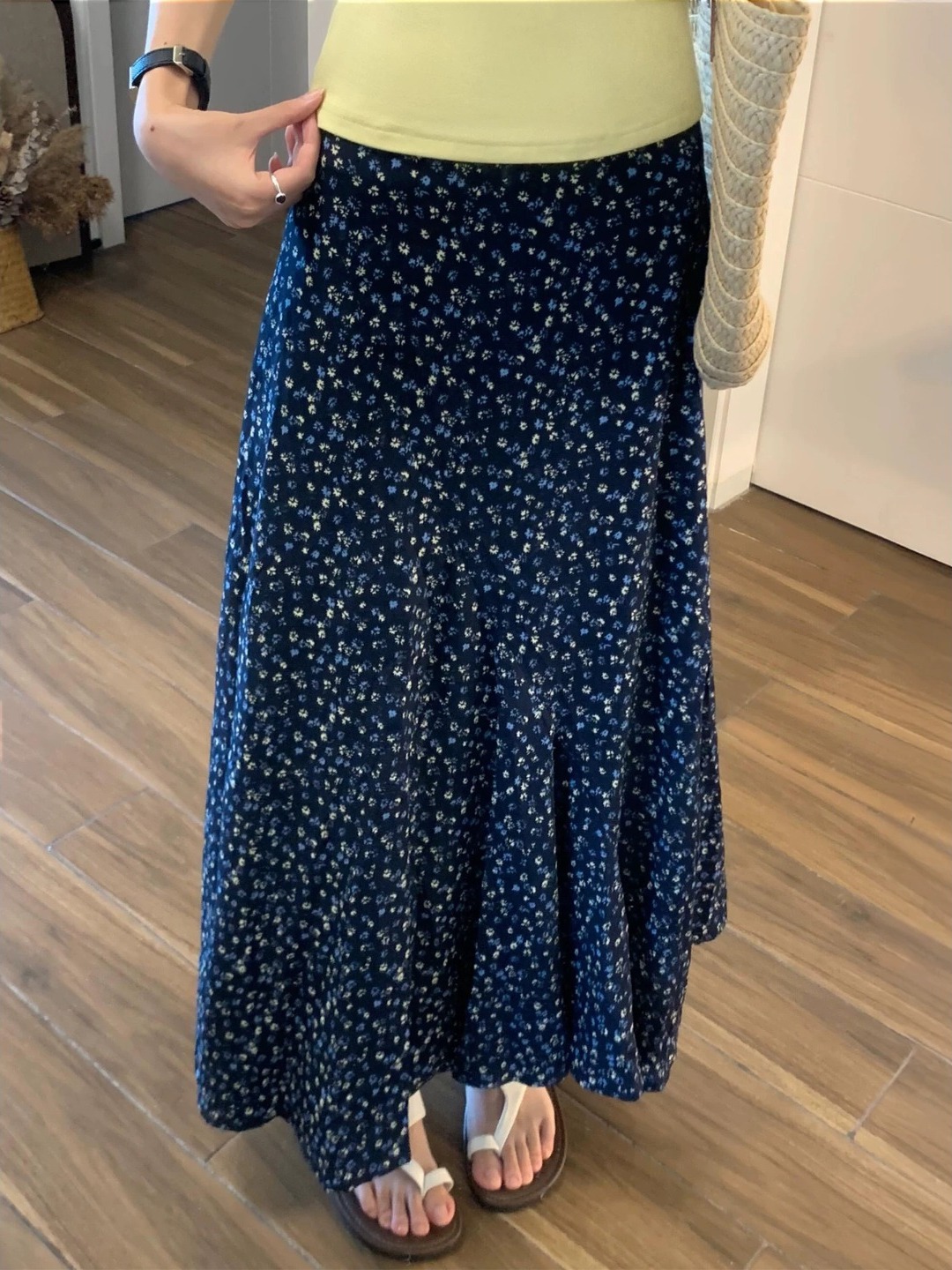 Falda midi de talla grande con - Midi Skirt Floral reseña y precio