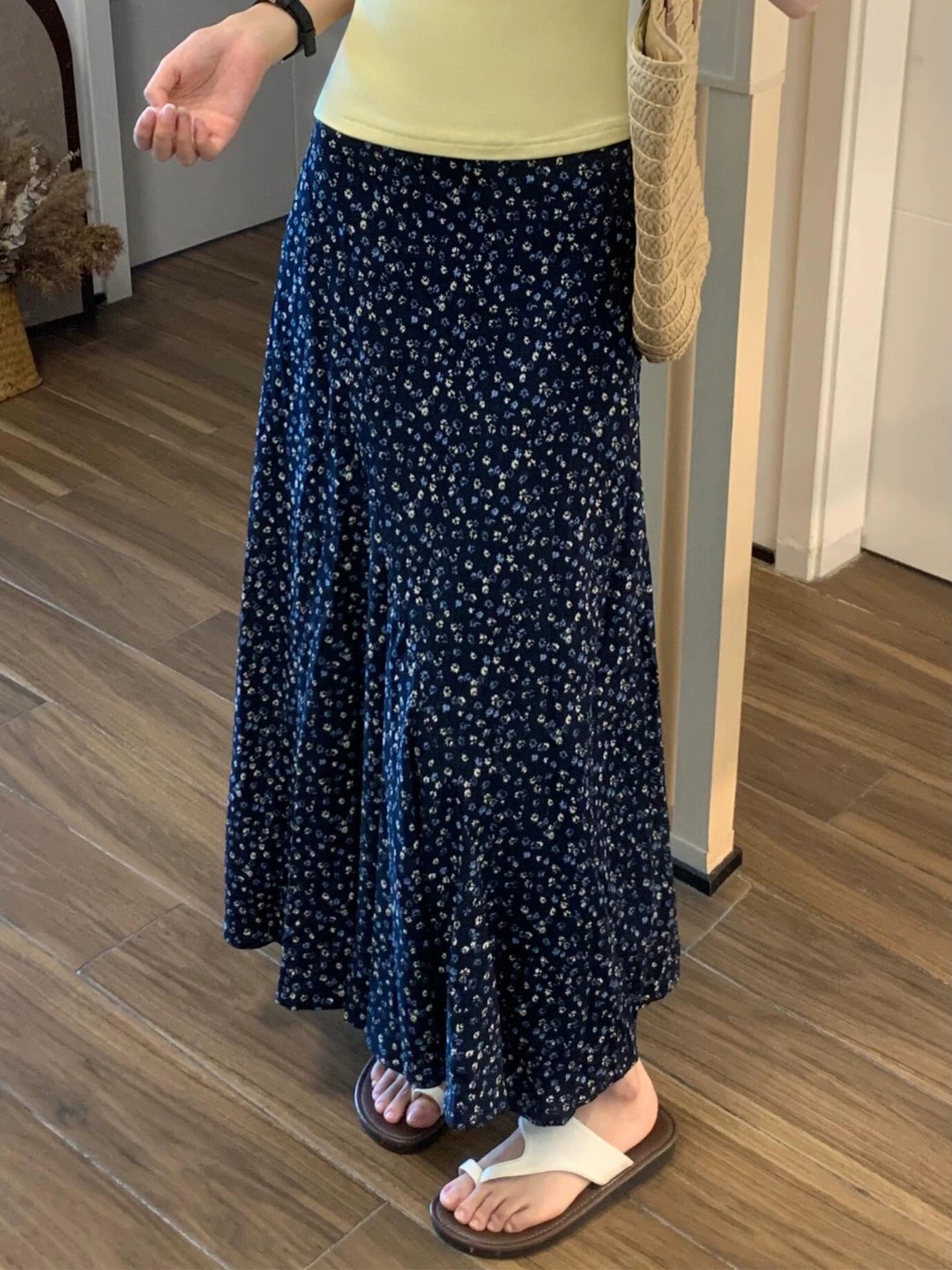 Falda midi de talla grande con - Midi Skirt Floral reseña y precio
