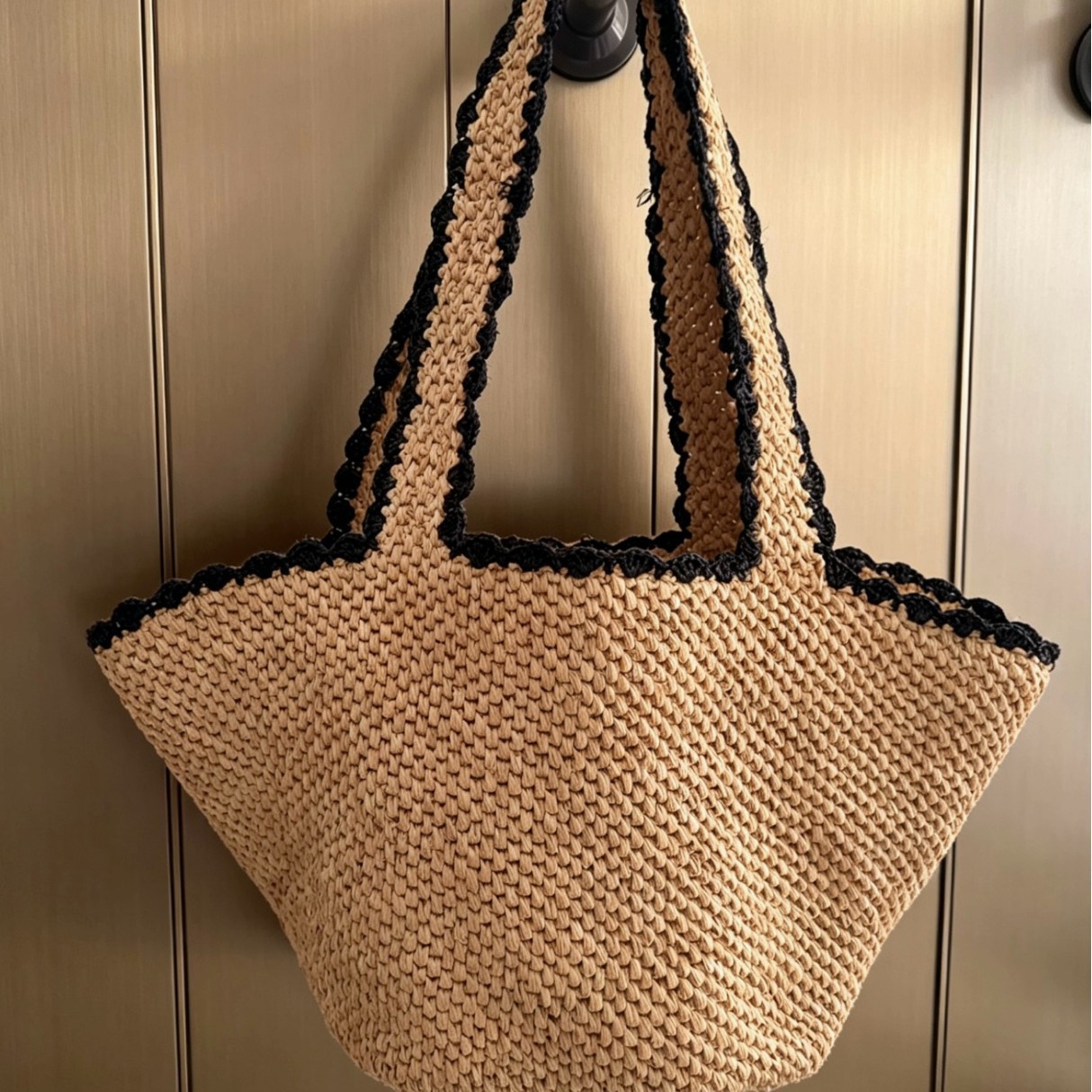 NUEVO Bolso de Rafia Tejido a  - Crochet Bag Raffia reseña y precio