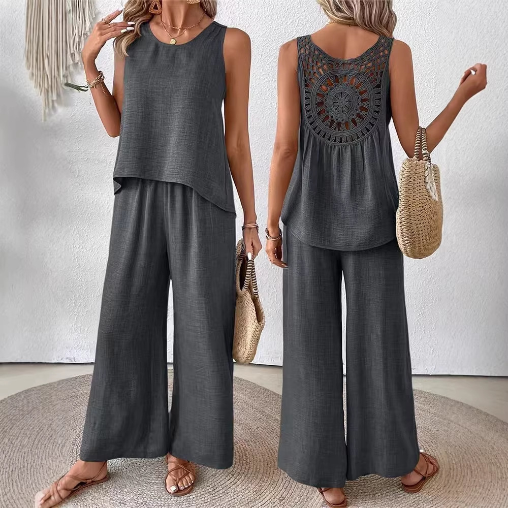 Conjunto de dos piezas para mu - Linen Pant Wide reseña y precio