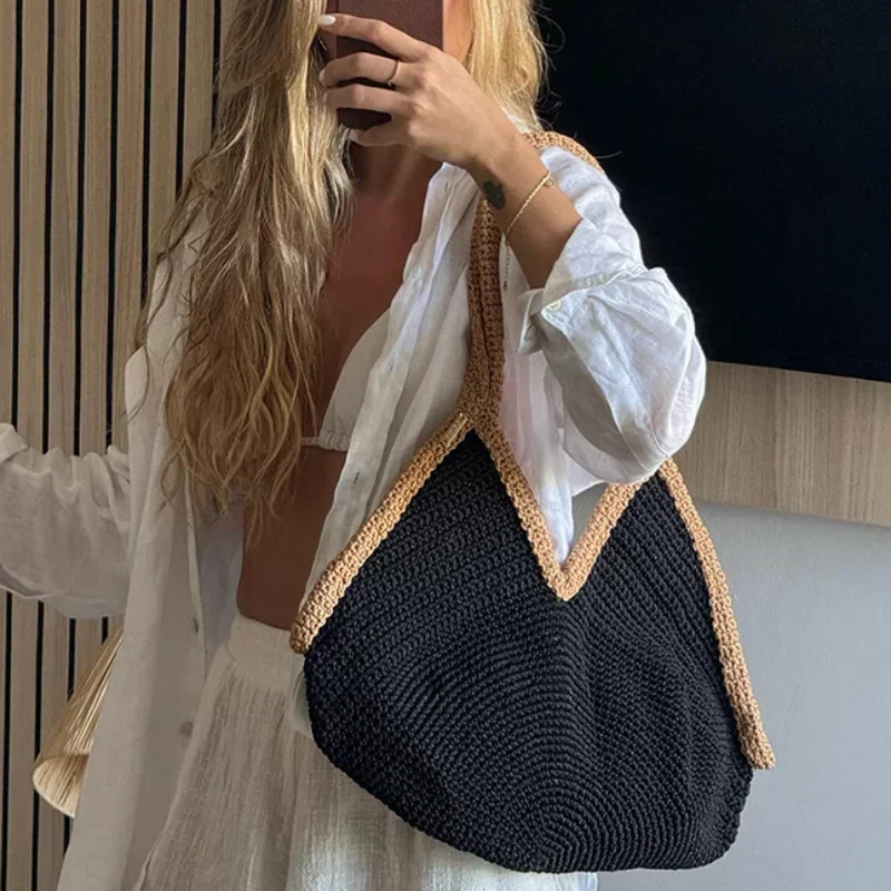 Bolso de Mano Tejido a Mano, N - Crochet Bag Raffia reseña y precio